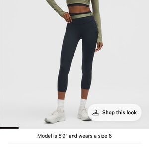 lululemon athletica fast and free tight  high rise crop 23” true navy